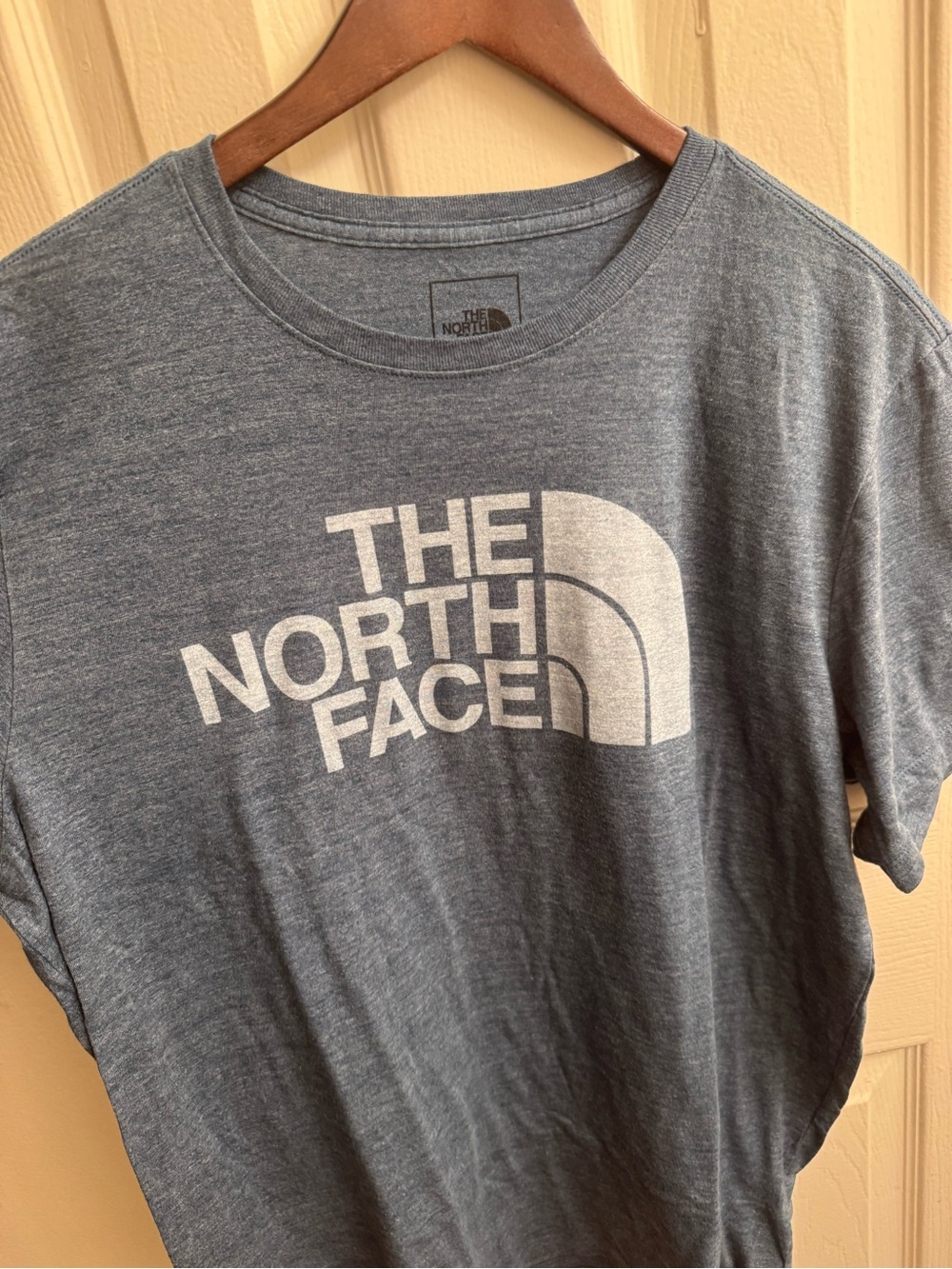 The North Face Heather Blue Logo Short Sleeve Tee